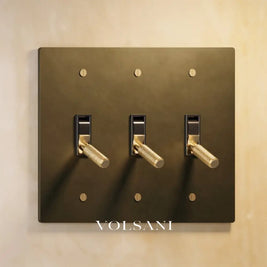 The Architectural Brass Toggle Switch (1 to 5 Gang) - Open Box - Bronze with Patina / 3 Gang