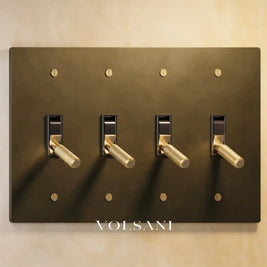 The Architectural Brass Toggle Switch (1 to 5 Gang) - Open Box - Bronze with Patina / 4 Gang