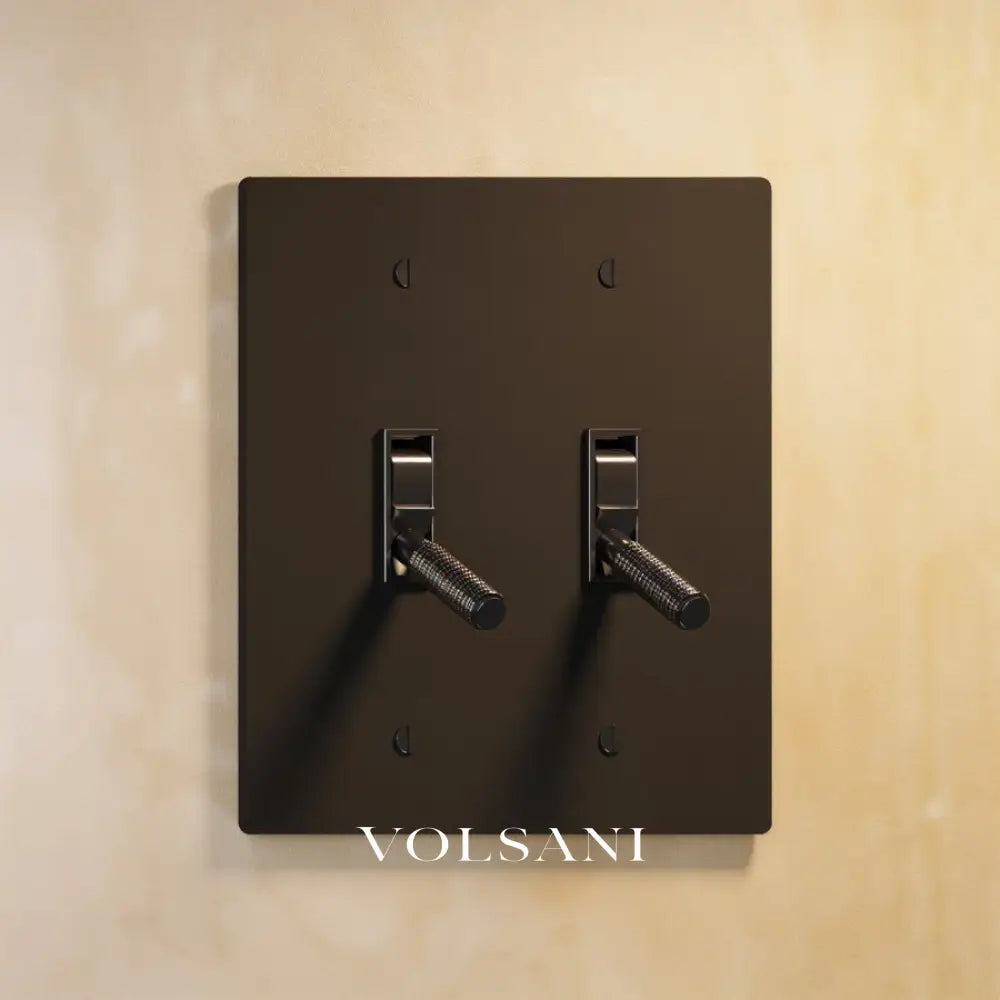 The Architectural Brass Toggle Switch (1 to 5 Gang) - Open Box - Night Black / 2 Gang