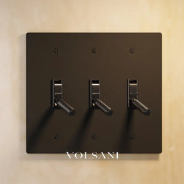 The Architectural Brass Toggle Switch (1 to 5 Gang) - Open Box - Night Black / 3 Gang