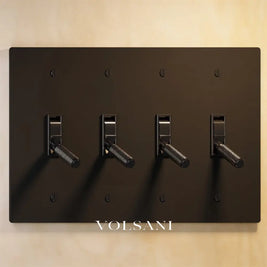 The Architectural Brass Toggle Switch (1 to 5 Gang) - Open Box - Night Black / 4 Gang