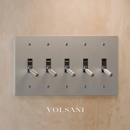The Architectural Brass Toggle Switch (1 to 5 Gang) - Open Box - Stainless Steel / 5 Gang