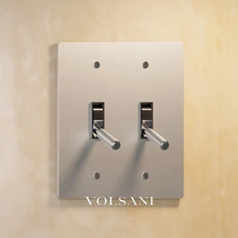 The Architectural Brass Toggle Switch (1 to 5 Gang) - Open Box - Stainless Steel / 2 Gang