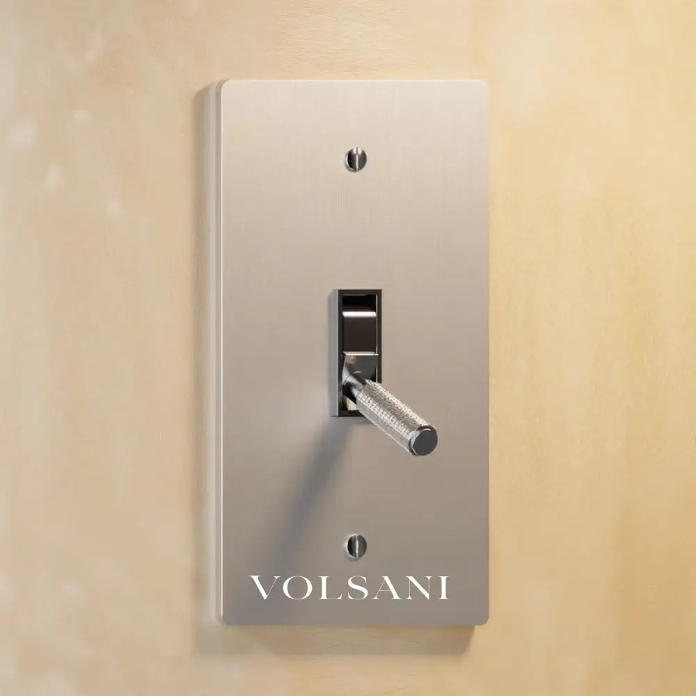 The Architectural Brass Toggle Switch (1 to 5 Gang) - Open Box - Stainless Steel / 1 Gang