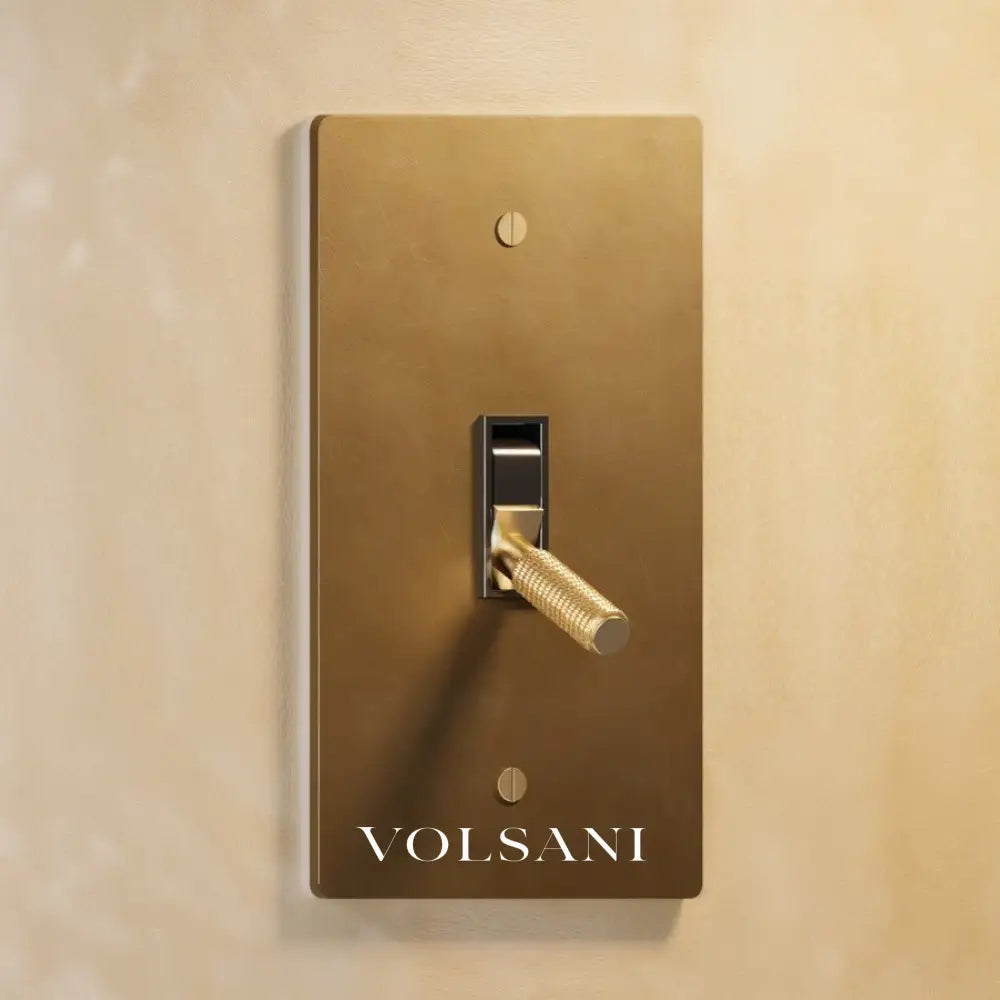 The Architectural Brass Toggle Switch (1 to 5 Gang) - Open Box - Vintage Brass with Patina / 1 Gang