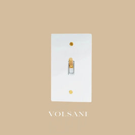 The Architectural Brass Toggle Switch (1 to 5 Gang) - Open Box - White with Brass / 1 Gang