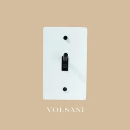 The Architectural Brass Toggle Switch (1 to 5 Gang) - Open Box - White with Black / 1 Gang