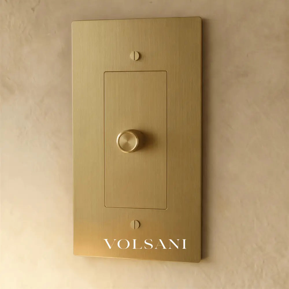 The Brass 3-Way Rotary Dimmer Switch (1 to 5 Gang) - Brass / 1 Gang