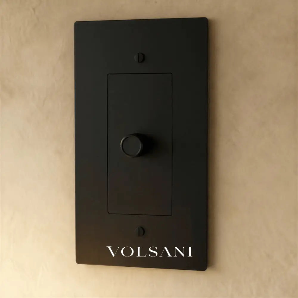 The Brass 3-Way Rotary Dimmer Switch (1 to 5 Gang) - Night Black / 1 Gang