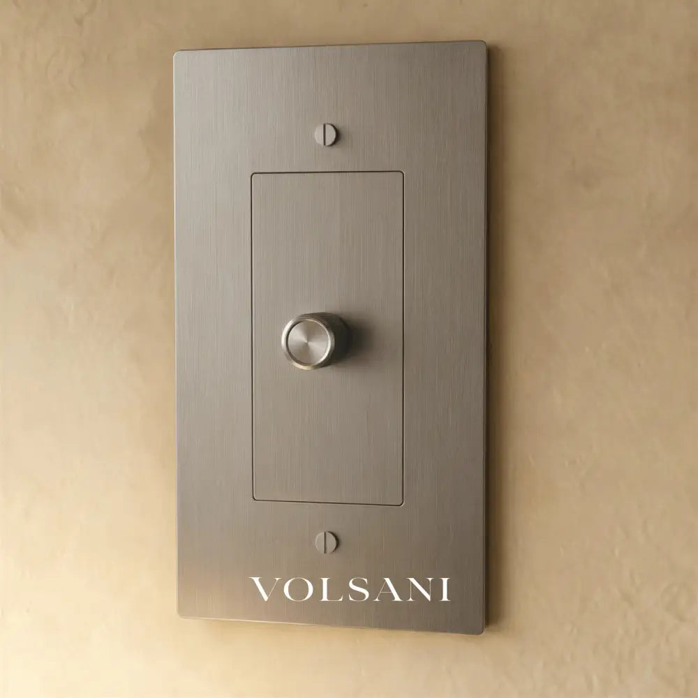 The Brass 3-Way Rotary Dimmer Switch (1 to 5 Gang) - Stainless Steel / 1 Gang