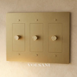 The Brass Dimmer Switch (1 to 5 Gang) - Brass / 3 Gang
