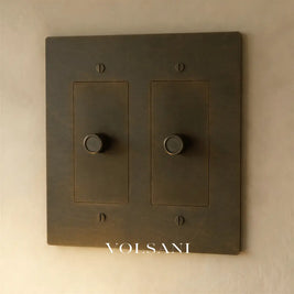 The Brass Dimmer Switch (1 to 5 Gang) - Bronze with Patina / 2 Gang