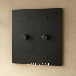 The Brass Dimmer Switch (1 to 5 Gang) - Night Black / 2 Gang
