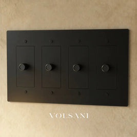 The Brass Dimmer Switch (1 to 5 Gang) - Night Black / 4 Gang