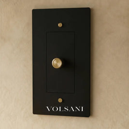 The Brass Dimmer Switch (1 to 5 Gang) - Night Black with Brass / 1 Gang