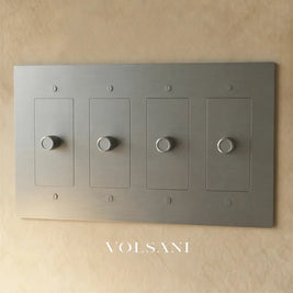 The Brass Dimmer Switch (1 to 5 Gang) - Stainless Steel / 4 Gang
