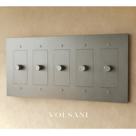The Brass Dimmer Switch (1 to 5 Gang) - Stainless Steel / 5 Gang