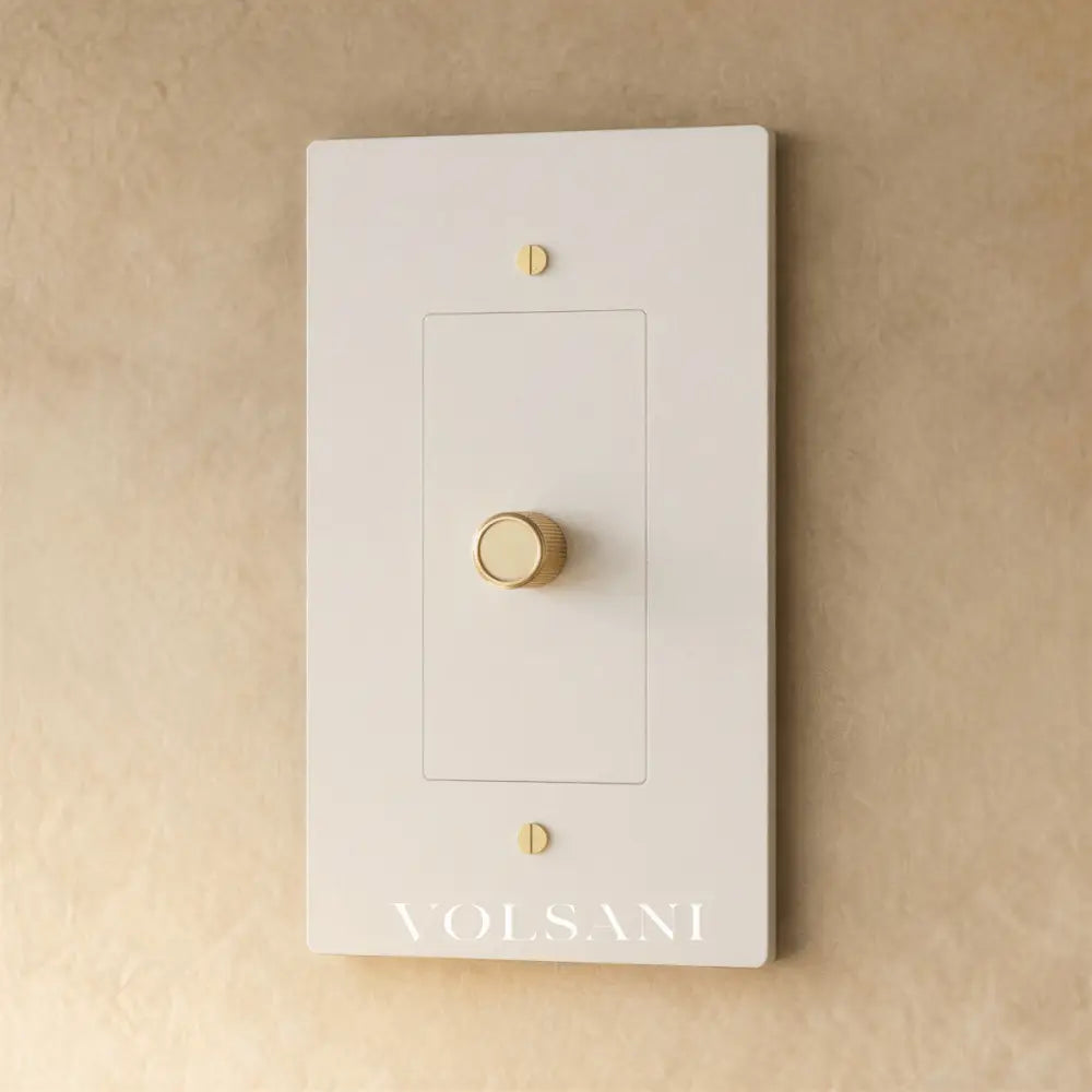 The Brass Dimmer Switch (1 to 5 Gang) - White with Brass / 1 Gang