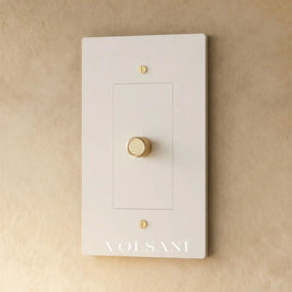 The Brass Dimmer Switch (1 to 5 Gang) - White with Brass / 1 Gang