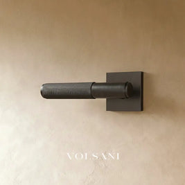 The Brass Door Handle - Night Black / Square / Passage