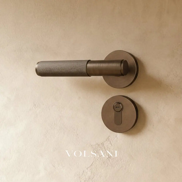 The Brass Door Handle - Open Box - Round / Mortice Lock & Keys / Vintage Brass (Latch & Strike Plates & Screws are