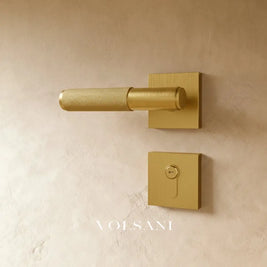 The Brass Door Handle - Open Box - Square / Mortice Lock & Keys / Brass