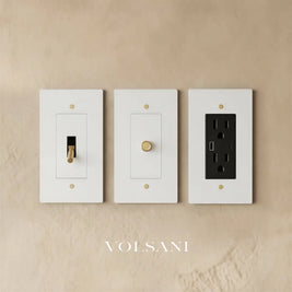 The Brass Electrical Sample Kit - White with Brass