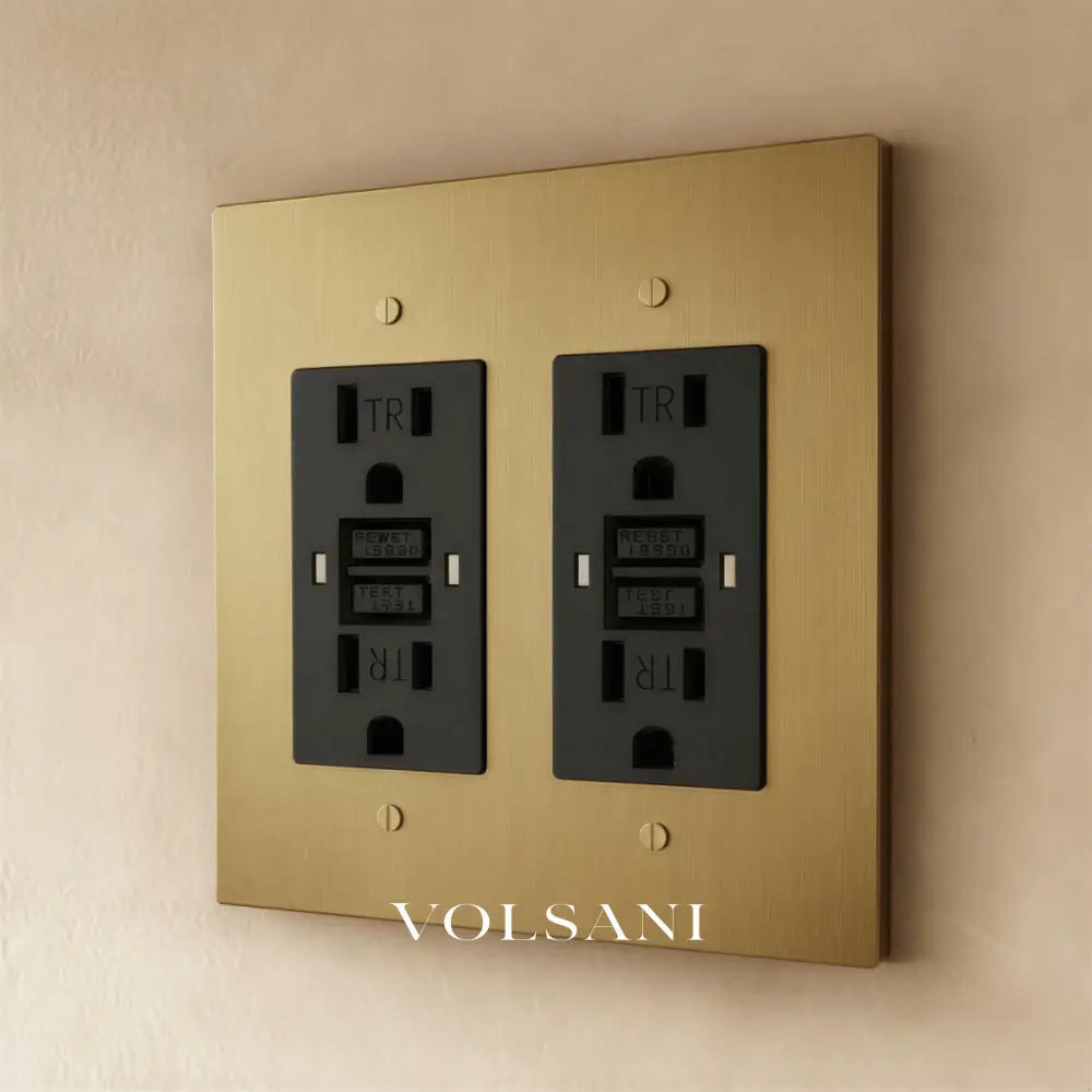 The Brass Outlet (1 to 4 Gang) - Brass / 2 Gang / GFCI