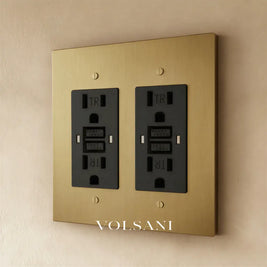 The Brass Outlet (1 to 4 Gang) - Brass / 2 Gang / GFCI