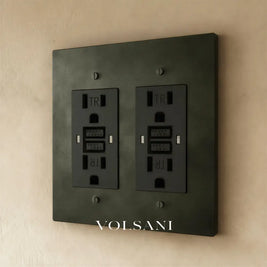 The Brass Outlet (1 to 4 Gang) - Bronze With Patina / 2 Gang / GFCI