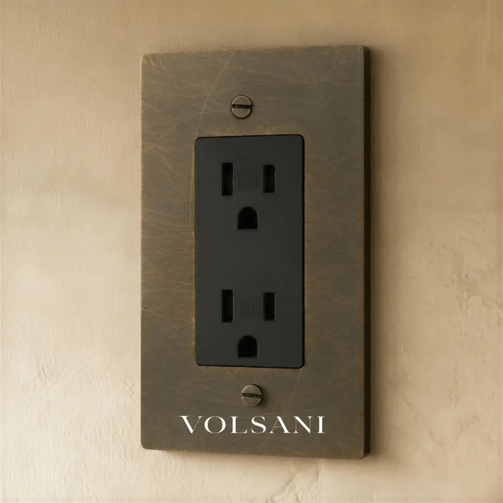 The Brass Outlet (1 to 4 Gang) - Bronze With Patina / 1 Gang / Standard