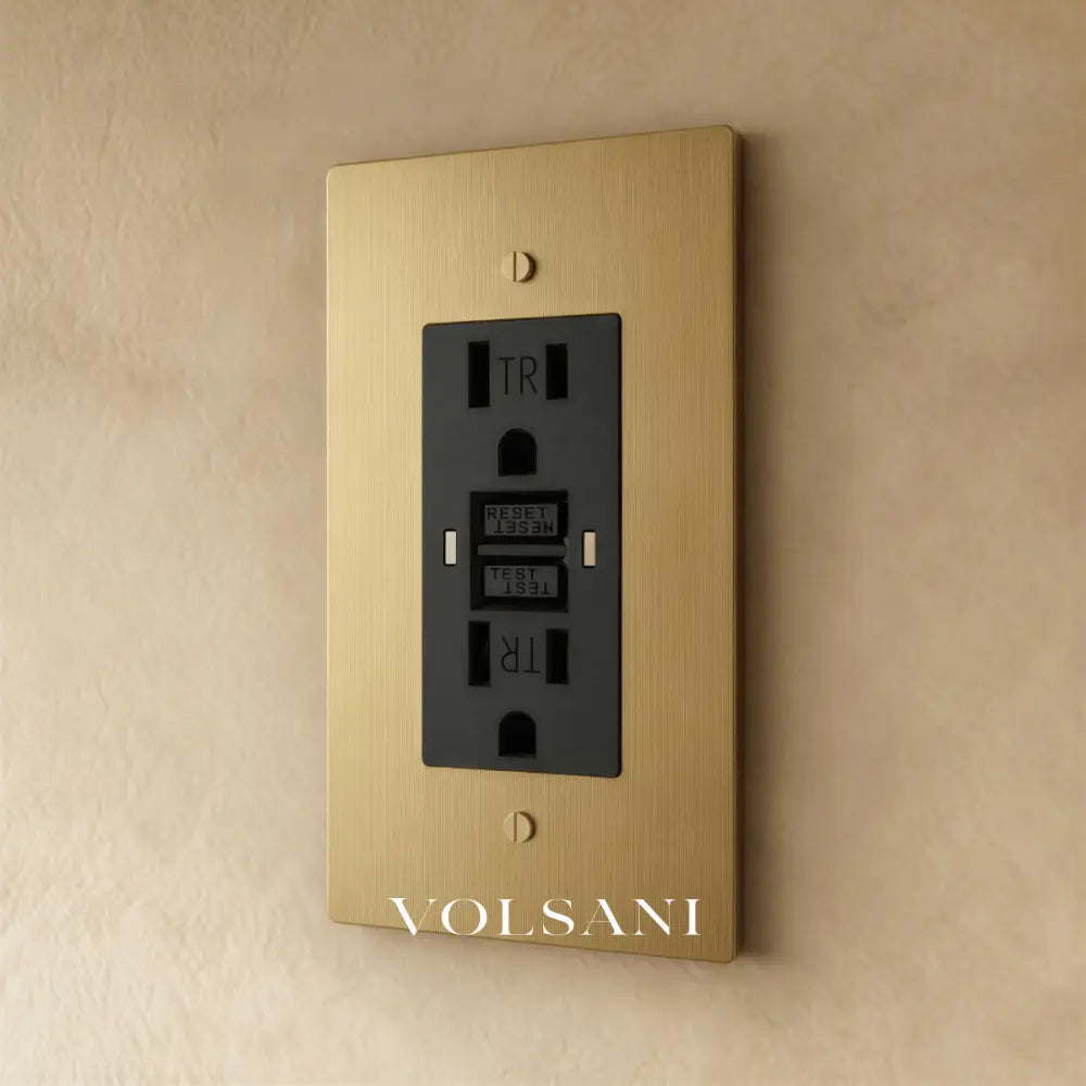 The Brass Outlet (1 to 4 Gang) - Brass / 1 Gang / GFCI