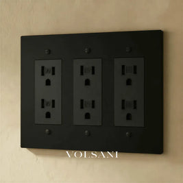 The Brass Outlet (1 to 4 Gang) - Night Black / 3 Gang / Standard