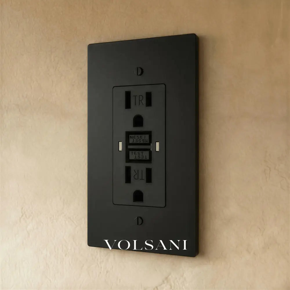 The Brass Outlet (1 to 4 Gang) - Night Black / 1 Gang / GFCI