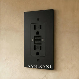 The Brass Outlet (1 to 4 Gang) - Night Black / 1 Gang / GFCI