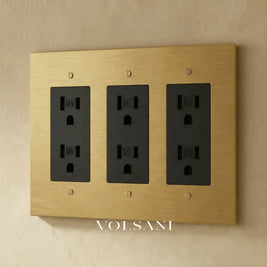 The Brass Outlet (1 to 4 Gang) - Open Box - Brass / 3 Gang / Standard