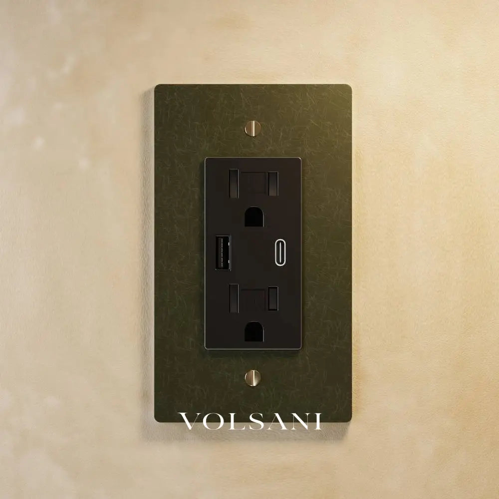 The Brass Outlet (1 to 4 Gang) - Open Box - Bronze With Patina / 1 Gang / USB-C