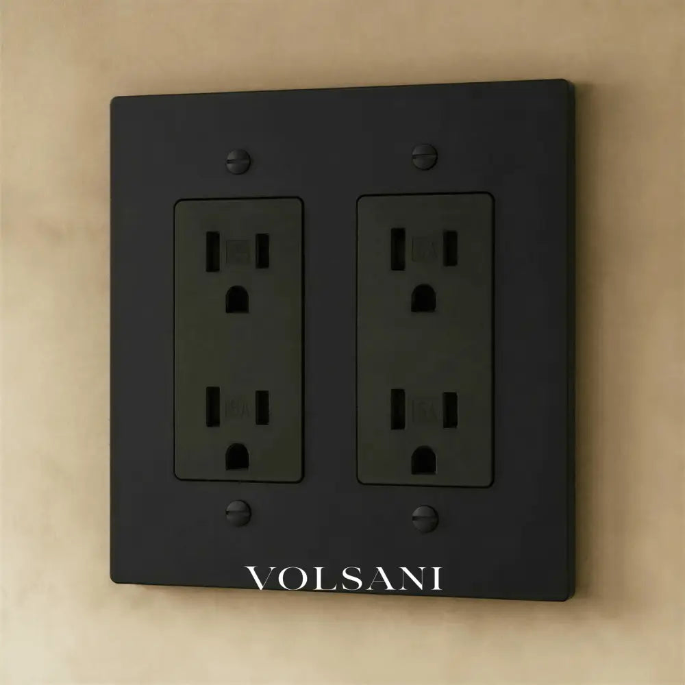 The Brass Outlet (1 to 4 Gang) - Open Box - Night Black / 2 Gang / Standard