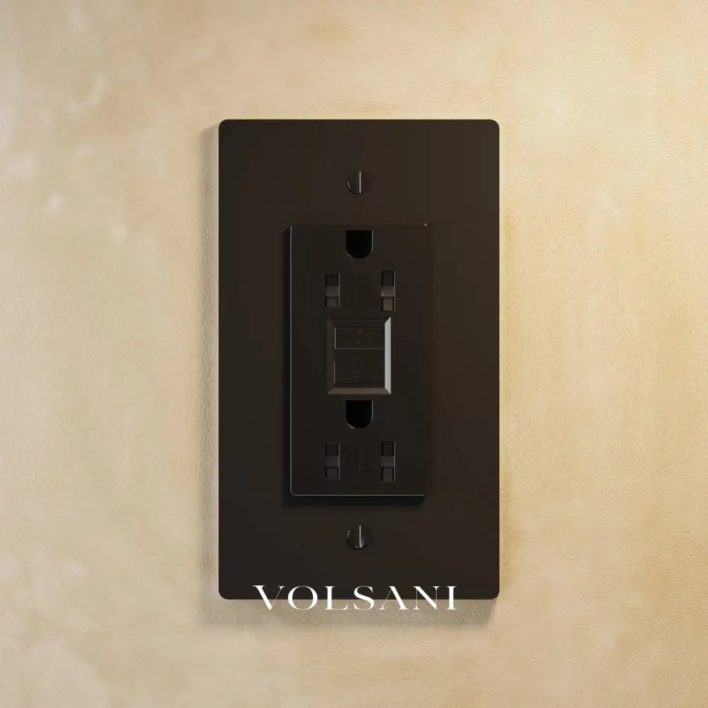 The Brass Outlet (1 to 4 Gang) - Open Box - Night Black / 1 Gang / GFCI