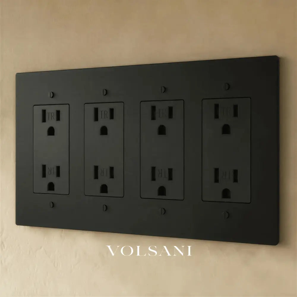 The Brass Outlet (1 to 4 Gang) - Open Box - Night Black / 4 Gang / Standard
