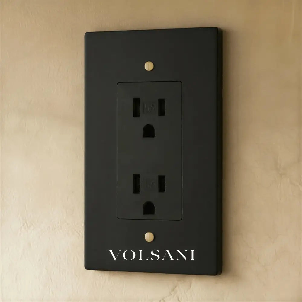 The Brass Outlet (1 to 4 Gang) - Open Box - Night Black with Brass / 1 Gang / Standard