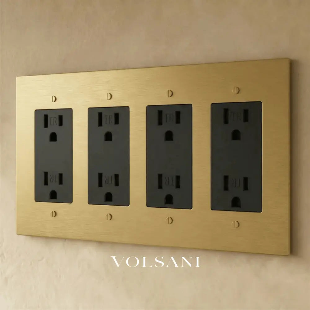 The Brass Outlet (1 to 4 Gang) - Open Box - Brass / 4 Gang / Standard