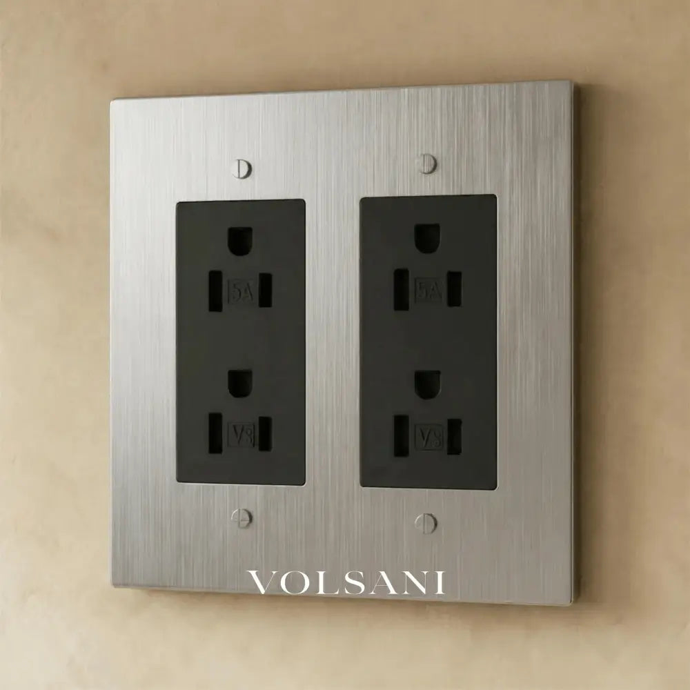 The Brass Outlet (1 to 4 Gang) - Open Box - Stripped Brass / 2 Gang / Standard