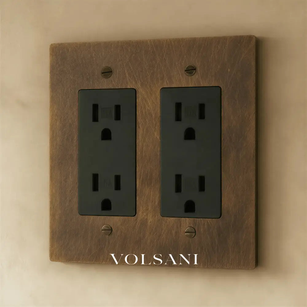 The Brass Outlet (1 to 4 Gang) - Open Box - Vintage Brass with Patina / 2 Gang / Standard
