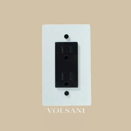 The Brass Outlet (1 to 4 Gang) - Open Box - White with Black / 1 Gang / Standard