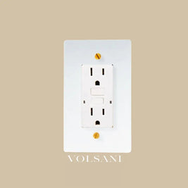 The Brass Outlet (1 to 4 Gang) - Open Box - White with Brass / 1 Gang / GFCI