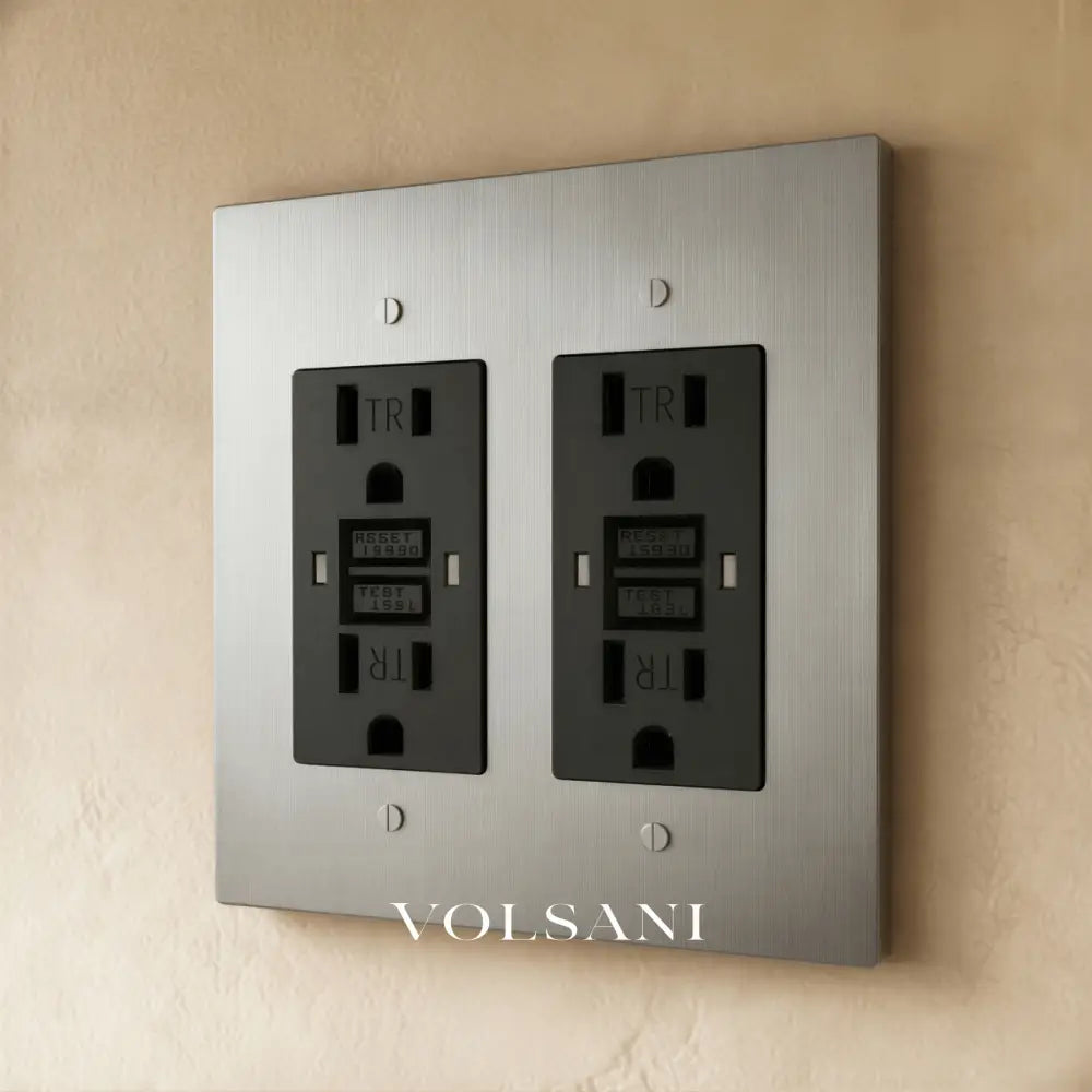 The Brass Outlet (1 to 4 Gang) - Stainless Steel / 2 Gang / GFCI