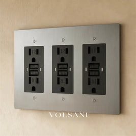 The Brass Outlet (1 to 4 Gang) - Stainless Steel / 3 Gang / GFCI
