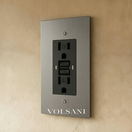 The Brass Outlet (1 to 4 Gang) - Stainless Steel / 1 Gang / GFCI