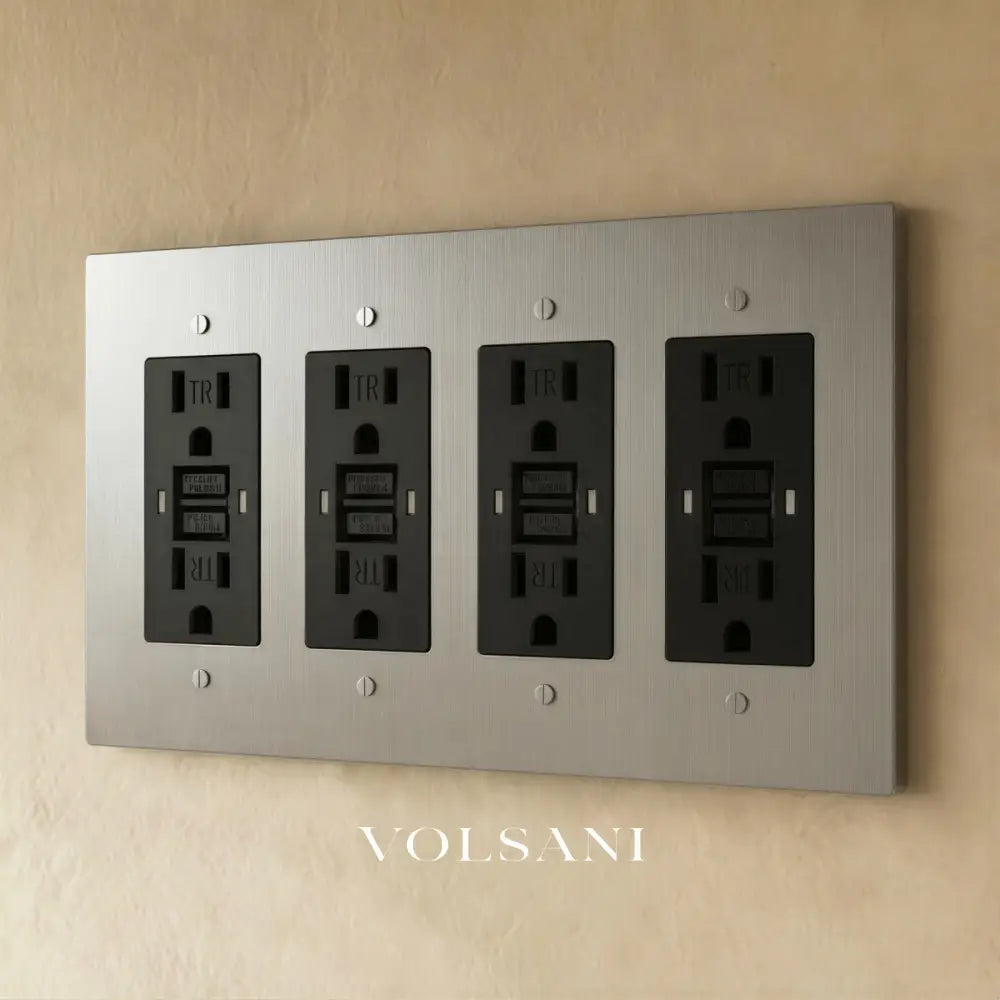 The Brass Outlet (1 to 4 Gang) - Stainless Steel / 4 Gang / GFCI